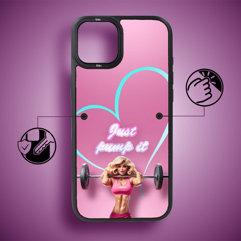 Etui do iPhone 15 IBIZU DropGuard Matt z MagSafe, #Move, Pump it love - obrazek 7