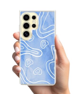 Etui do Samsung Galaxy S24 Ultra z MagSafe przeźroczyste, silikonowe Flexi, morski wzór