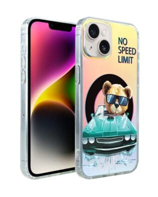 Etui do iPhone 14 IBIZU California Sunset, zmieniające kolor, Blue Car, niebieski samochód