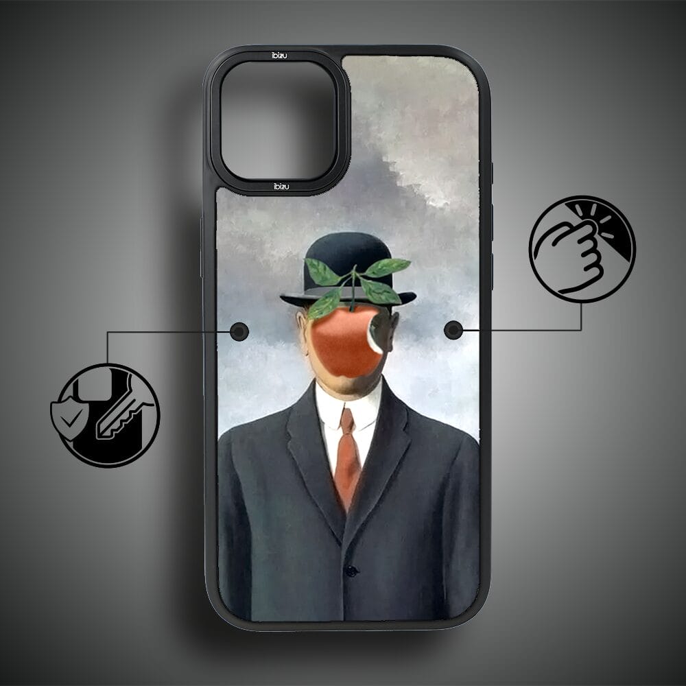 Etui do iPhone 15 IBIZU DropGuard Matt z MagSafe, Rene Magritte, syn człowieczy - obrazek 7