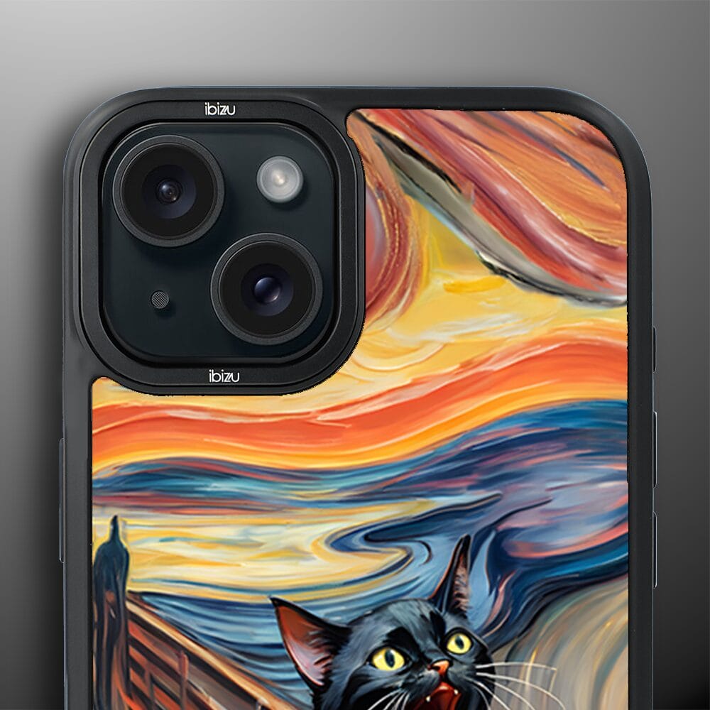 Etui do iPhone 15 IBIZU DropGuard Matt z MagSafe, Edvard Munch, krzyk kota - obrazek 5