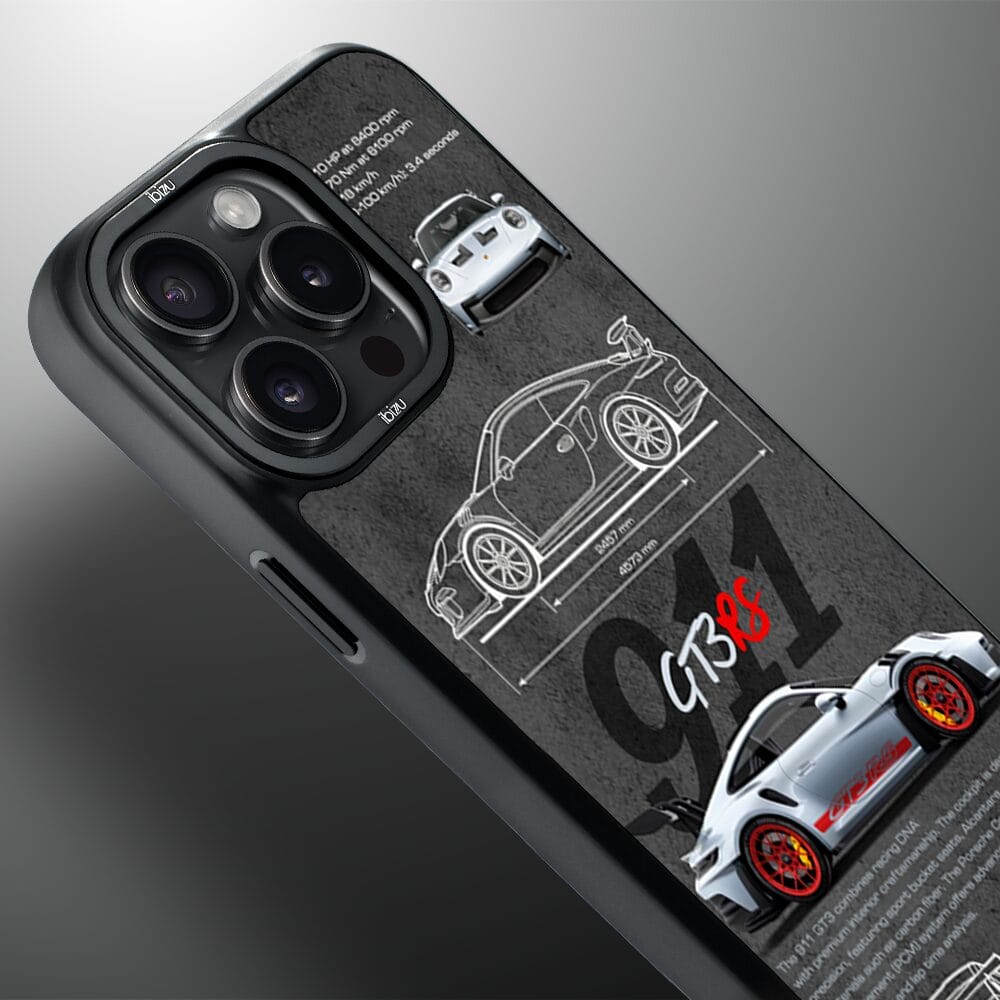 Etui do iPhone 14 Pro IBIZU DropGuard Matt z MagSafe, TechDrive, 911 GT3 RS - obrazek 4