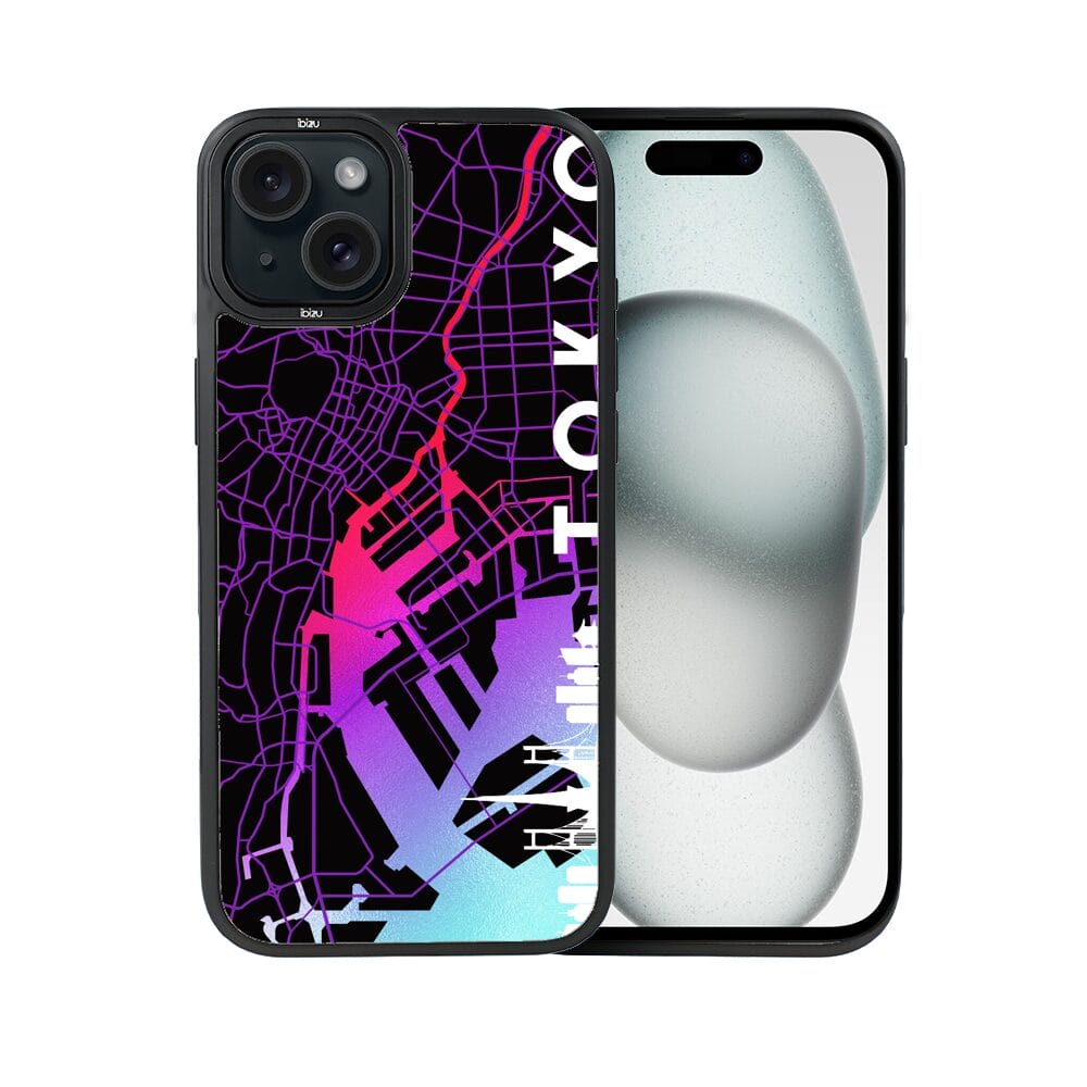 Etui do iPhone 15 IBIZU DropGuard Matt z MagSafe, Mapy Świata, Tokyo - obrazek 2