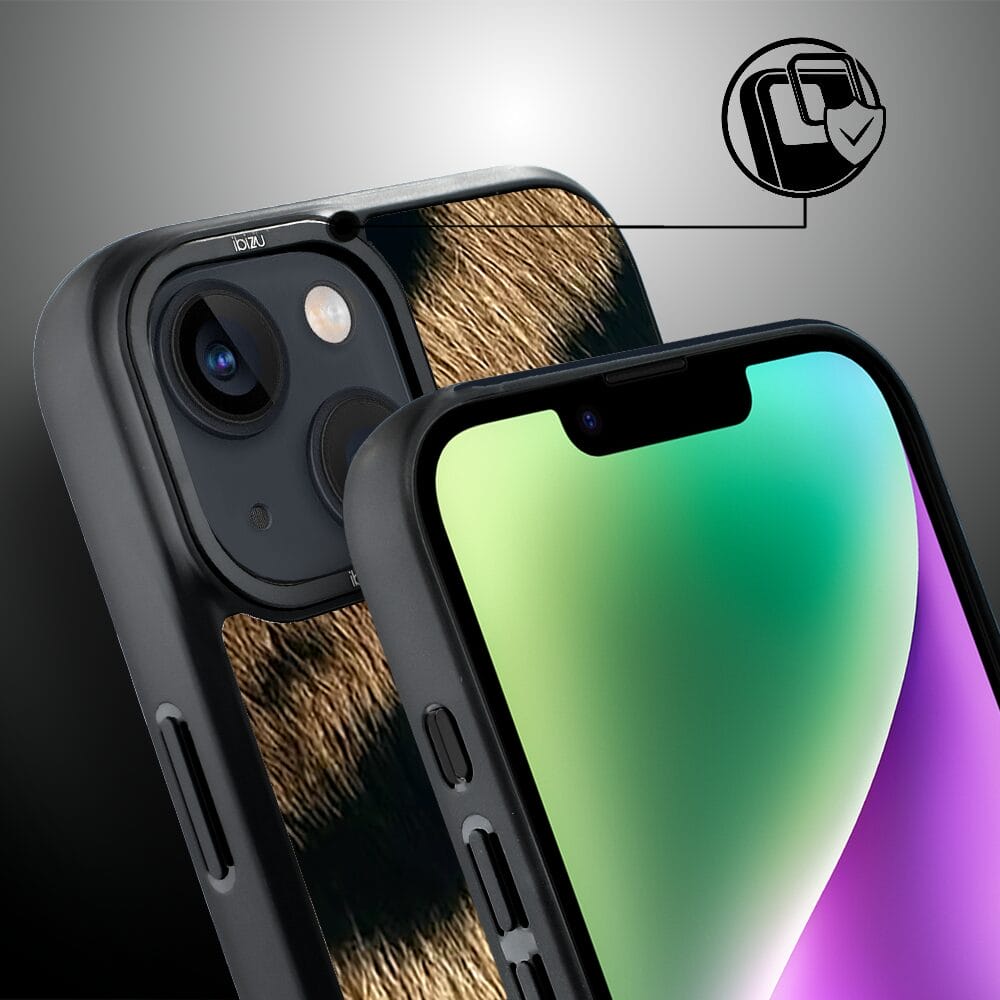 Etui do iPhone 14 IBIZU DropGuard Matt z MagSafe, Zew Natury, Lampart - obrazek 3