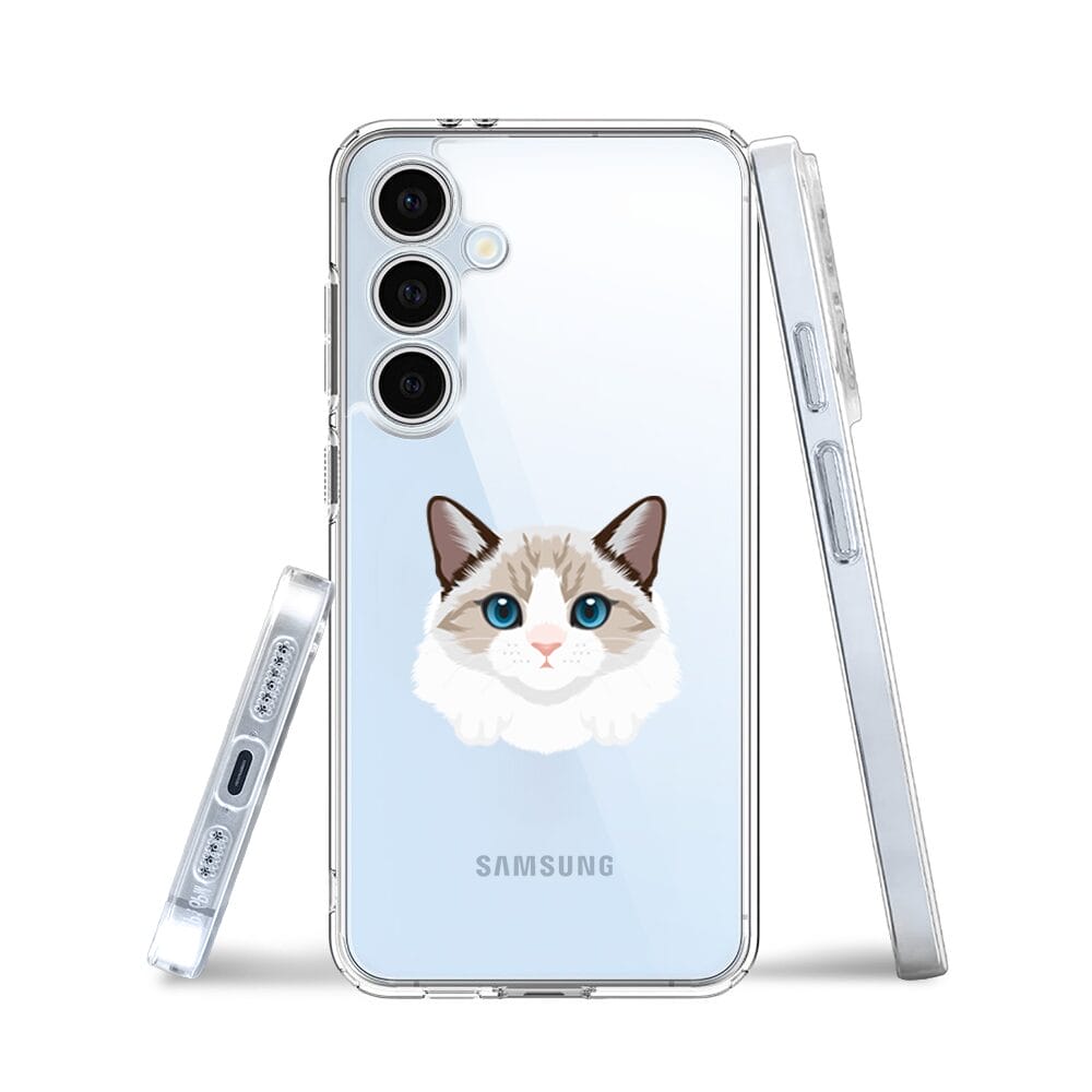 Etui do Samsung Galaxy S24 FE przeźroczyste, silikonowe Flexi, kot birmański - obrazek 3