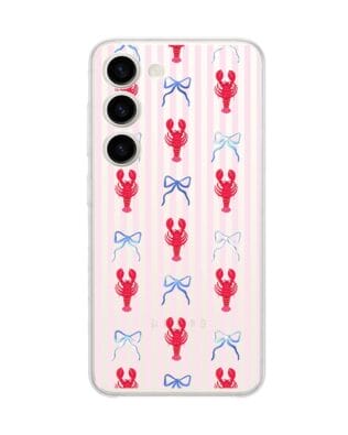 Etui do Samsung Galaxy S23 FE 5G przeźroczyste, silikonowe Flexi, krab i kokardki