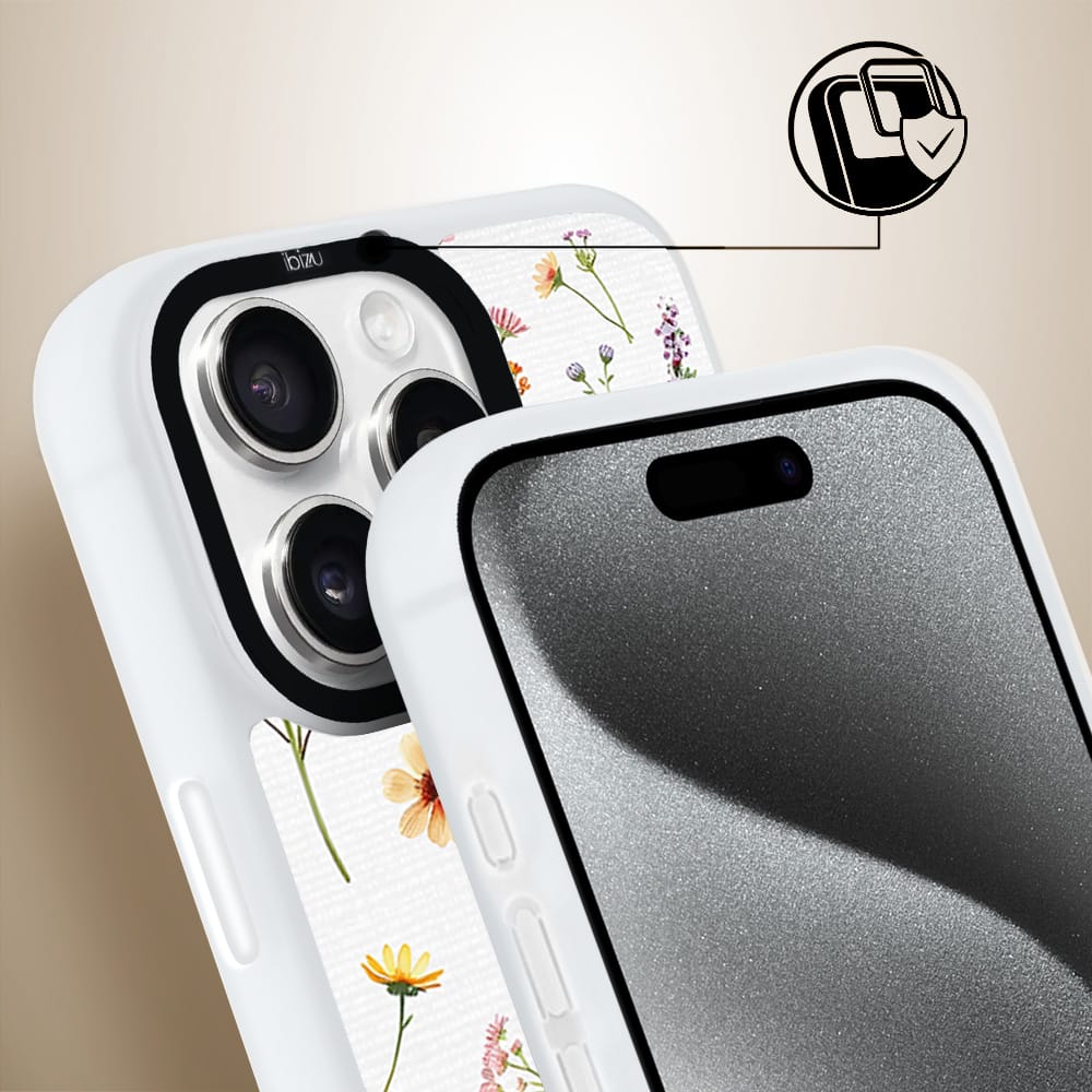 Etui do iPhone 15 Pro IBIZU DropGuard Matt z MagSafe, Pastel Bloom, Letni bukiet - obrazek 3