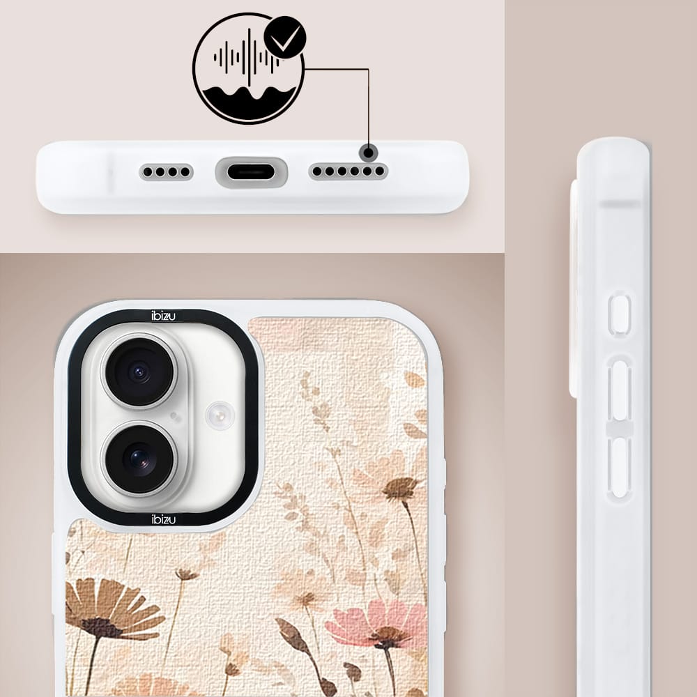 Etui do iPhone 16 IBIZU DropGuard Matt z MagSafe, Boho, Kwiatowa łąka - obrazek 6