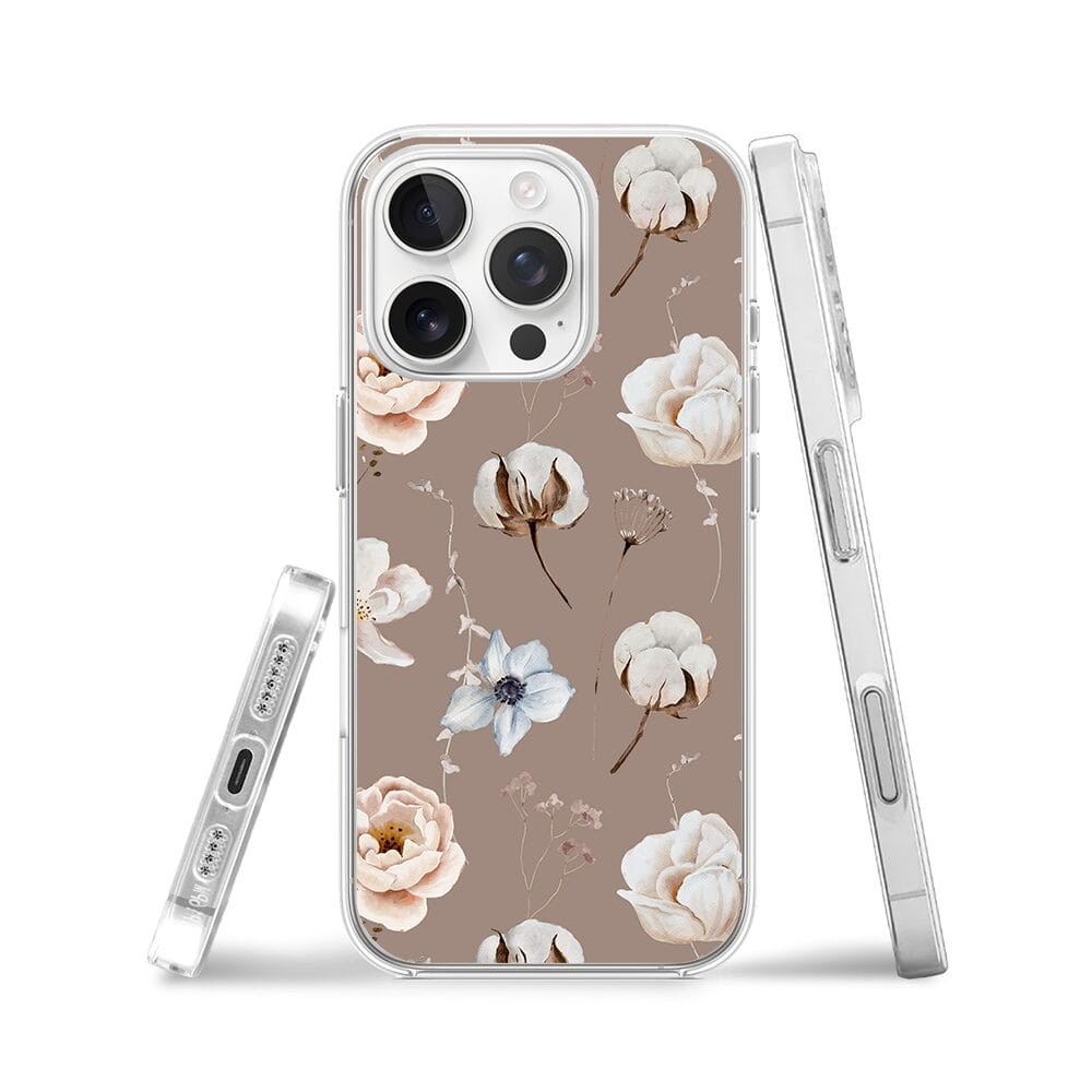 Etui do iPhone 16 Pro Max przeźroczyste, silikonowe Flexi, akwarelowe kwiatki - obrazek 3