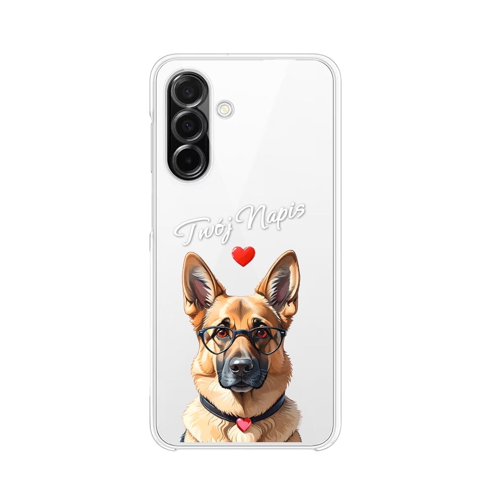 Etui do Samsung Galaxy A26 5G przeźroczyste, silikonowe Flexi, Puppy Love, pies rasy Owczarek Niemiecki