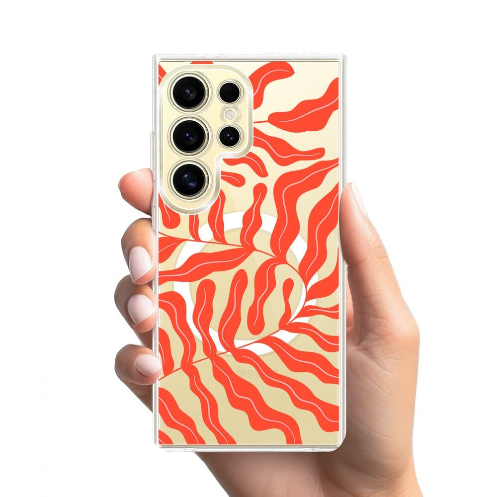 Etui do Samsung Galaxy S24 Ultra z MagSafe przeźroczyste, silikonowe Flexi, rafa koralowa - obrazek 2