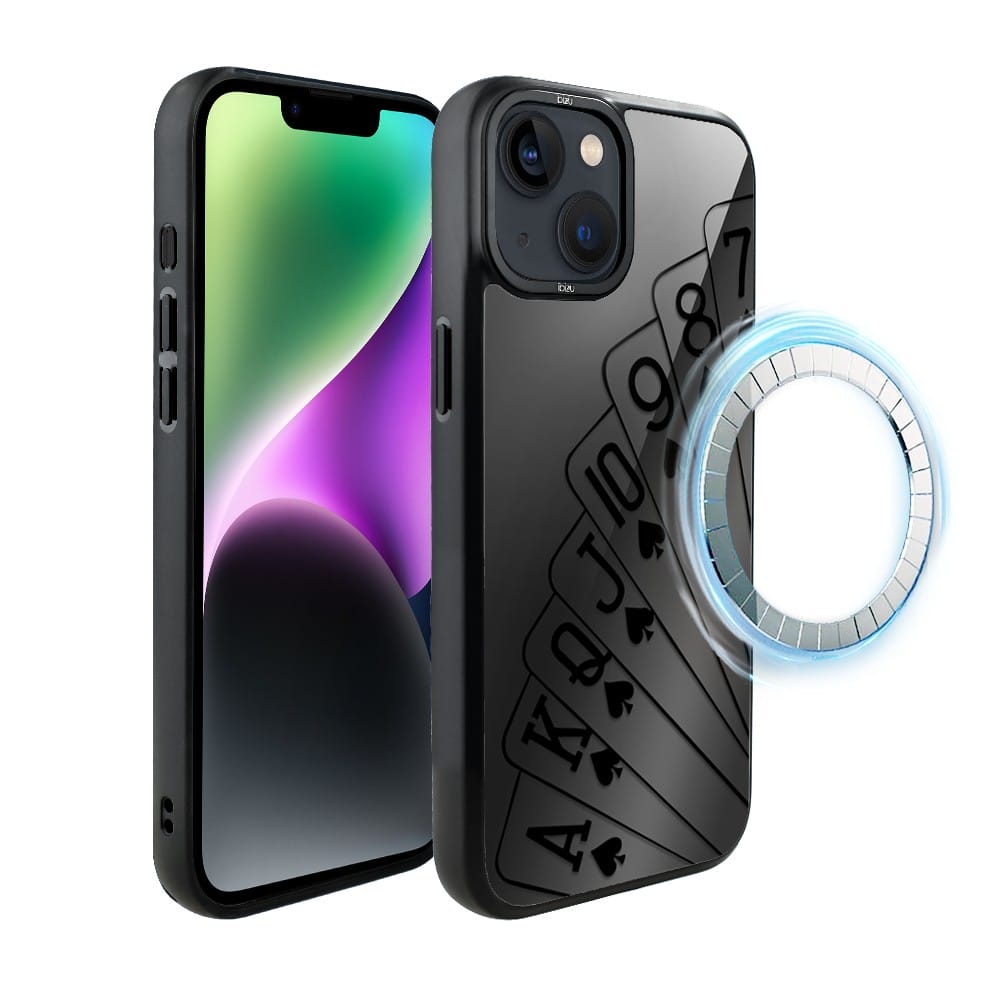 Etui do iPhone 14 Plus IBIZU DropGuard Matt z MagSafe, Midnight, Karty do gry