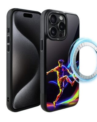 Etui do iPhone 15 Pro Max IBIZU DropGuard Matt z MagSafe, #ElectroMove, W rytmie piłki nożnej