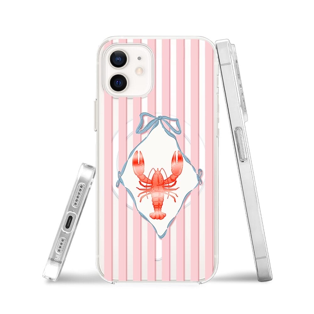 Etui do iPhone 12 z MagSafe przeźroczyste, silikonowe Flexi, Homar - obrazek 3