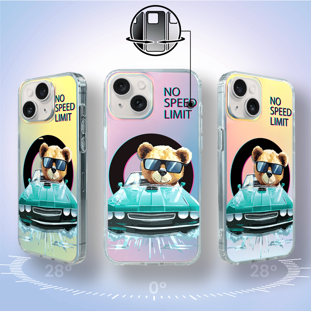 Etui do iPhone 14 IBIZU California Sunset, zmieniające kolor, Blue Car, niebieski samochód - obrazek 6