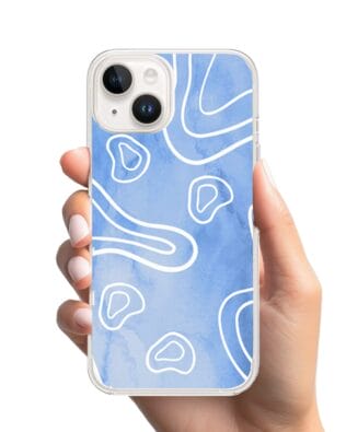 Etui do iPhone 14 Plus przeźroczyste, silikonowe Flexi, morski wzór