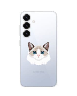 Etui do Samsung Galaxy S25 Plus przeźroczyste, silikonowe Flexi, kot birmański