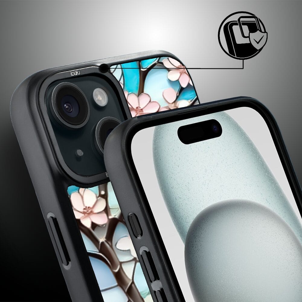 Etui do iPhone 15 IBIZU DropGuard Matt z MagSafe, Barwy Szkła, Księżycowa Wiśnia - obrazek 3
