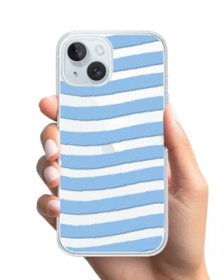 Etui do iPhone 15 przeźroczyste, silikonowe Flexi, fale morskie