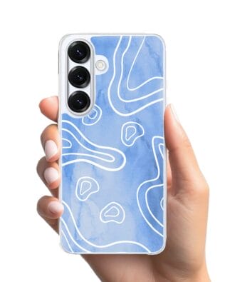 Etui do Samsung Galaxy S25 z MagSafe przeźroczyste, silikonowe Flexi, morski wzór