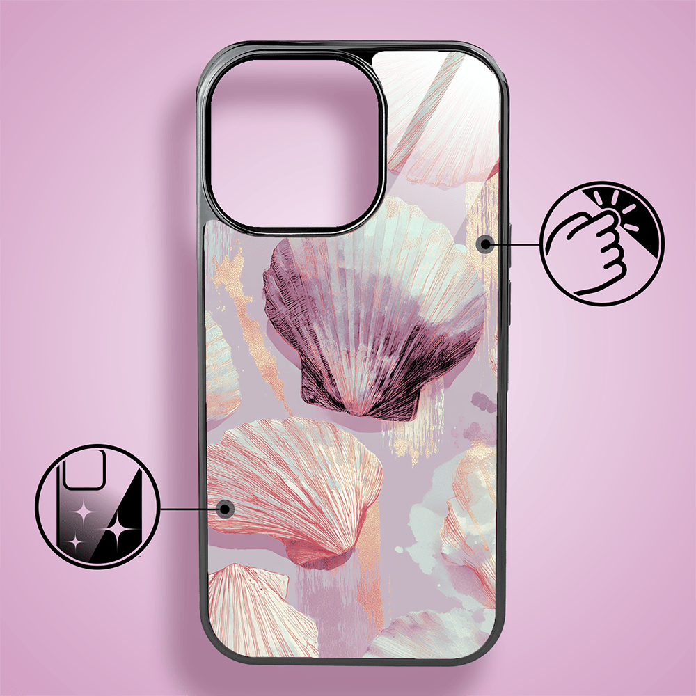 Etui do iPhone 16 Pro Max IBIZU Elite Glass z MagSafe Morze, Perłowa muszla, czarne - obrazek 2