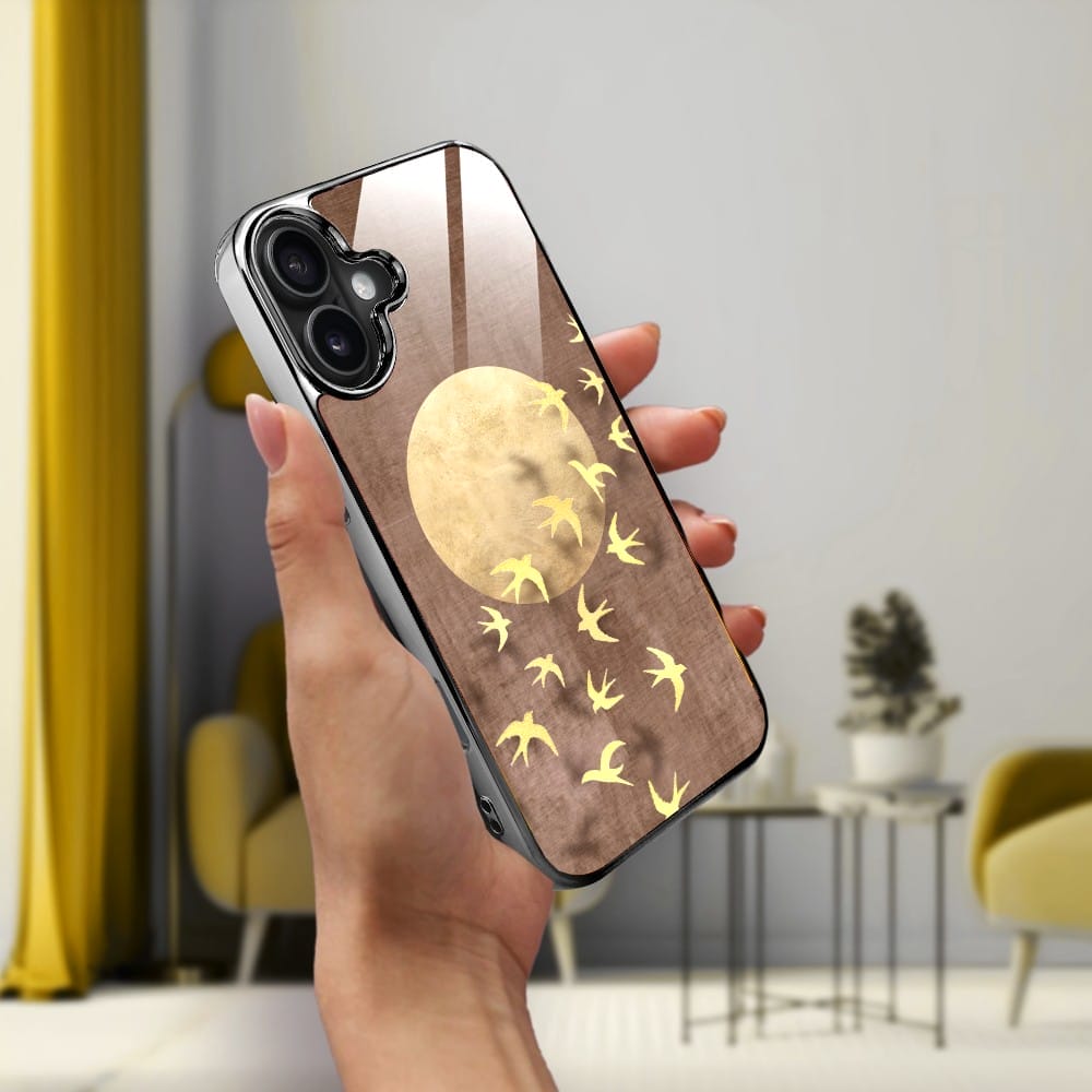 Etui do iPhone 16 IBIZU Elite Glass z MagSafe Magia Azji, Taniec jaskółek, czarne - obrazek 5