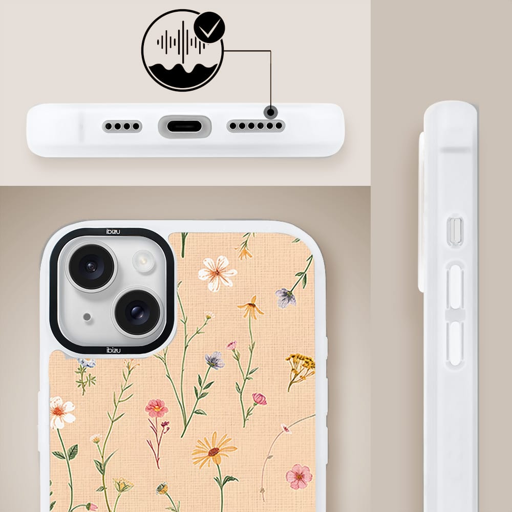 Etui do iPhone 14 Plus IBIZU DropGuard Matt z MagSafe, Pastel Bloom, Koralowa łąka - obrazek 6