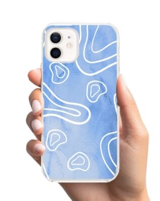 Etui do iPhone 12 przeźroczyste, silikonowe Flexi, morski wzór