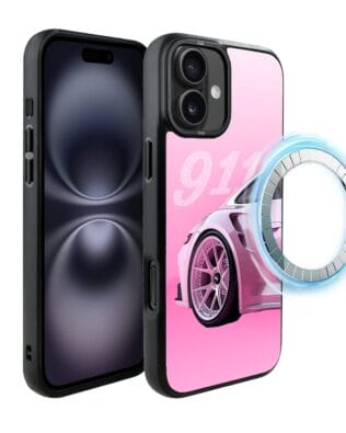 Etui do iPhone 16 Plus IBIZU DropGuard Matt z MagSafe, TechDrive, 911 różowe