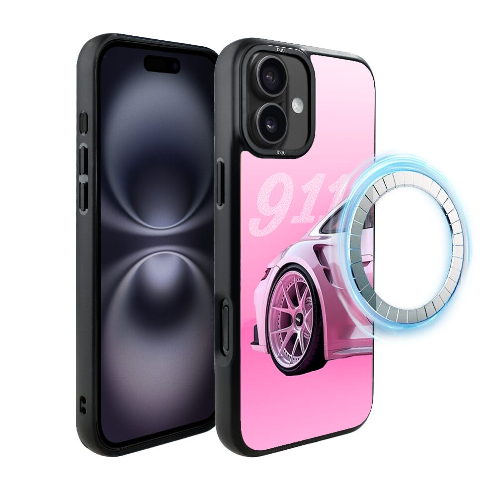 Etui do iPhone 16 Plus IBIZU DropGuard Matt z MagSafe, TechDrive, 911 różowe