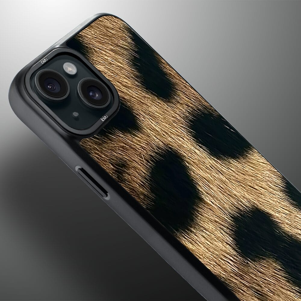 Etui do iPhone 15 IBIZU DropGuard Matt z MagSafe, Zew Natury, Lampart - obrazek 4