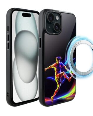 Etui do iPhone 15 IBIZU DropGuard Matt z MagSafe, #ElectroMove, W rytmie piłki nożnej