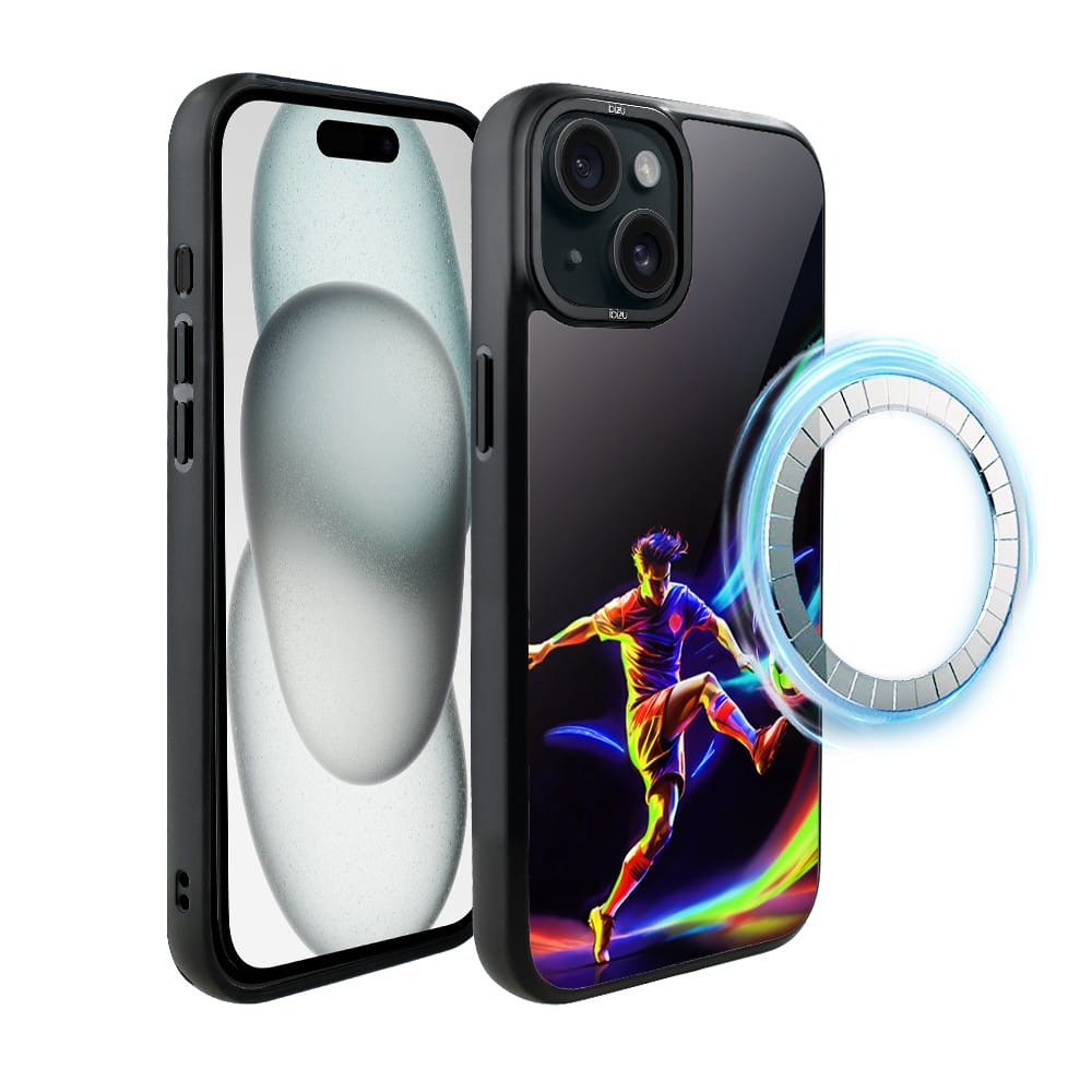 Etui do iPhone 15 IBIZU DropGuard Matt z MagSafe, #ElectroMove, W rytmie piłki nożnej
