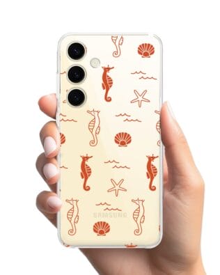 Etui do Samsung Galaxy S24 przeźroczyste, silikonowe Flexi, wakacyjne wzory