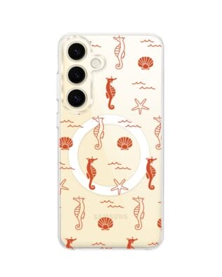 Etui do Samsung Galaxy S24 Plus z MagSafe przeźroczyste, silikonowe Flexi, wakacyjne wzory