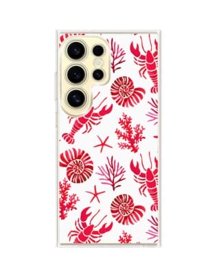 Etui do Samsung Galaxy S24 Ultra z MagSafe przeźroczyste, silikonowe Flexi, krab, muszle