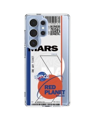 Etui do Samsung Galaxy S25 Ultra z MagSafe przeźroczyste, silikonowe Flexi, bilet na Mars