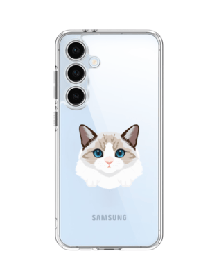 Etui do Samsung Galaxy S24 FE przeźroczyste, silikonowe Flexi, kot birmański