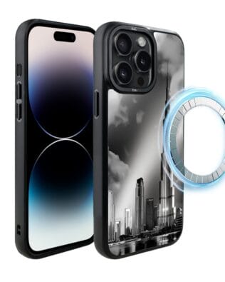 Etui do iPhone 14 Pro IBIZU DropGuard Matt z MagSafe, Noir City, Burj Khalifa