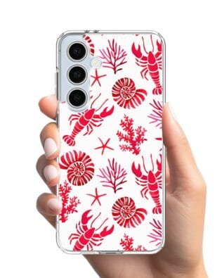 Etui do Samsung Galaxy S24 FE przeźroczyste, silikonowe Flexi, krab, muszle