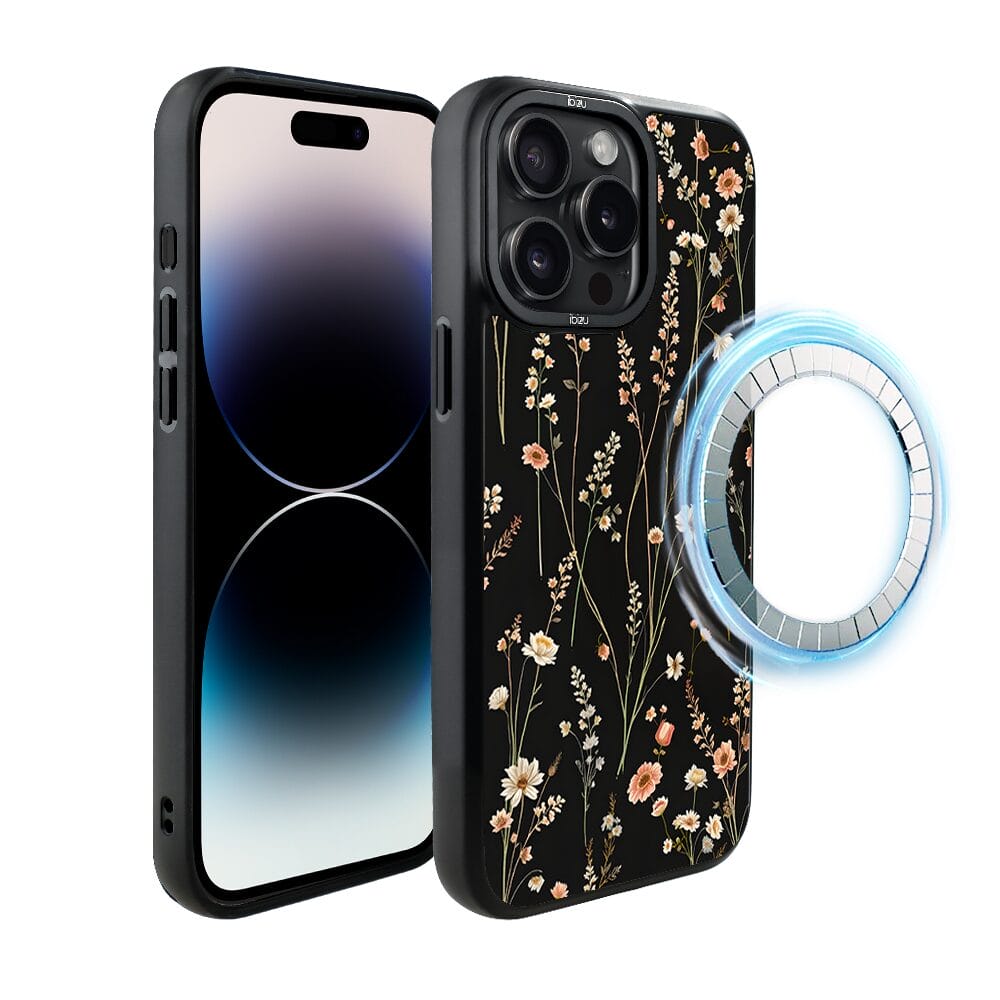 Etui do iPhone 14 Pro IBIZU DropGuard Matt z MagSafe, Pastel Bloom, Północny ogród