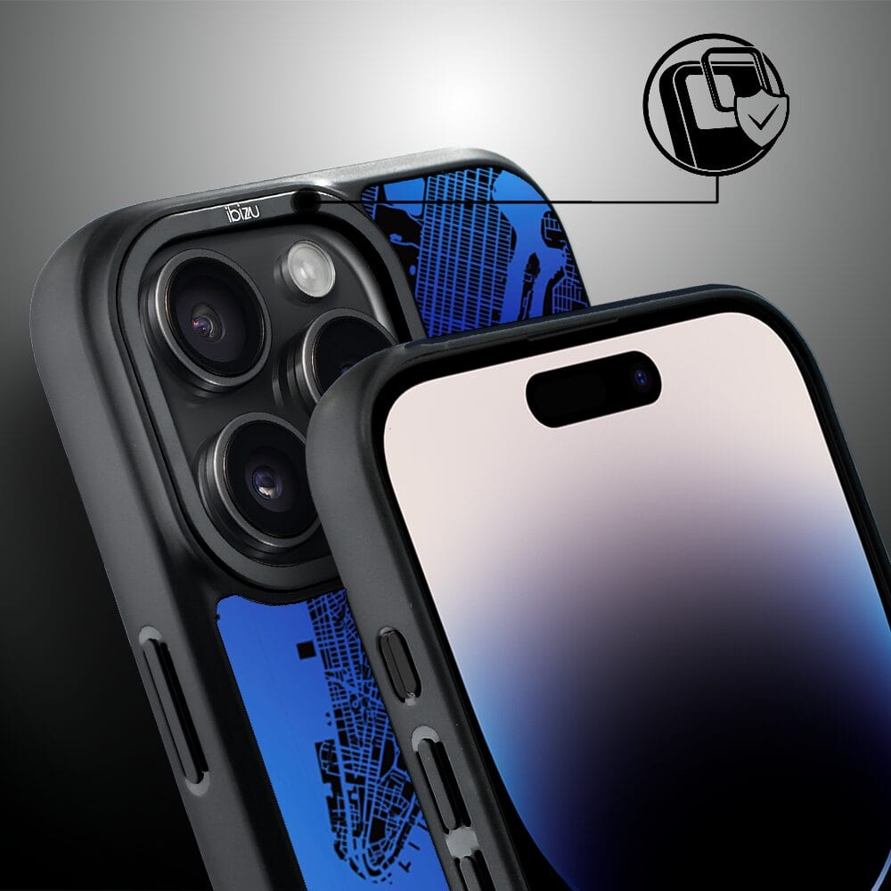 Etui do iPhone 14 Pro Max IBIZU DropGuard Matt z MagSafe, Mapy Świata, New York - obrazek 3