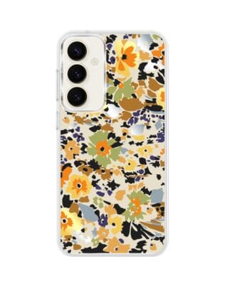 Etui do Samsung Galaxy S23 z MagSafe przeźroczyste, silikonowe Flexi, malowane kwiatki