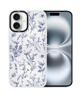 Etui do iPhone 16 Plus IBIZU DropGuard Matt z MagSafe, Pastel Bloom, Lazurowe szepty