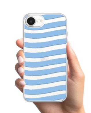 Etui do iPhone 16e przeźroczyste, silikonowe Flexi, fale morskie