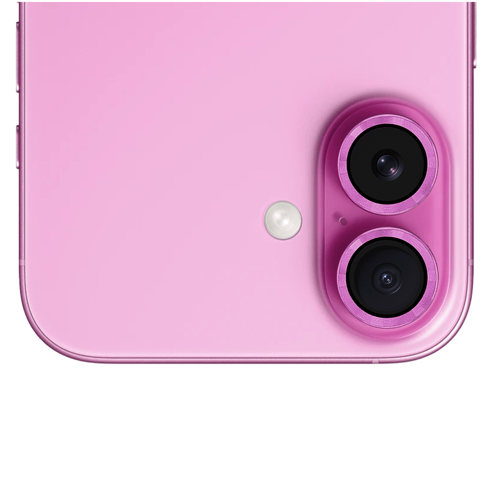 Metalowa osłona obiektywu aparatu ze szkła hartowanego 9H do iPhone 16, 1 zestaw, różowa - obrazek 5