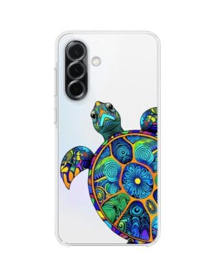 Etui do Samsung Galaxy A36 5G przeźroczyste, silikonowe Flexi, Dzika Mandala, Żółw