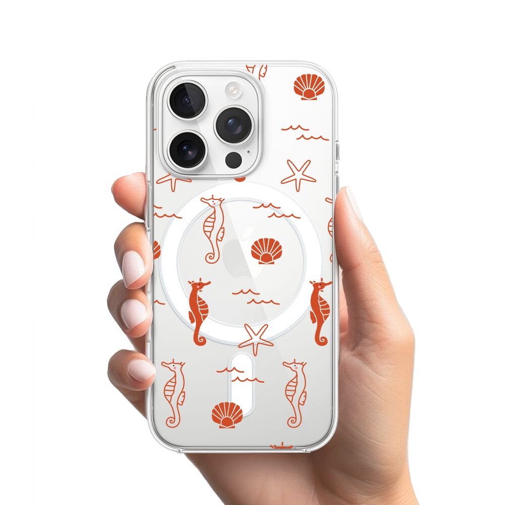 Etui do iPhone 16 Pro Max z MagSafe przeźroczyste, silikonowe Flexi, wakacyjne wzory - obrazek 2