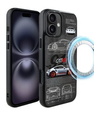 Etui do iPhone 16 Plus IBIZU DropGuard Matt z MagSafe, TechDrive, 911 GT3 RS