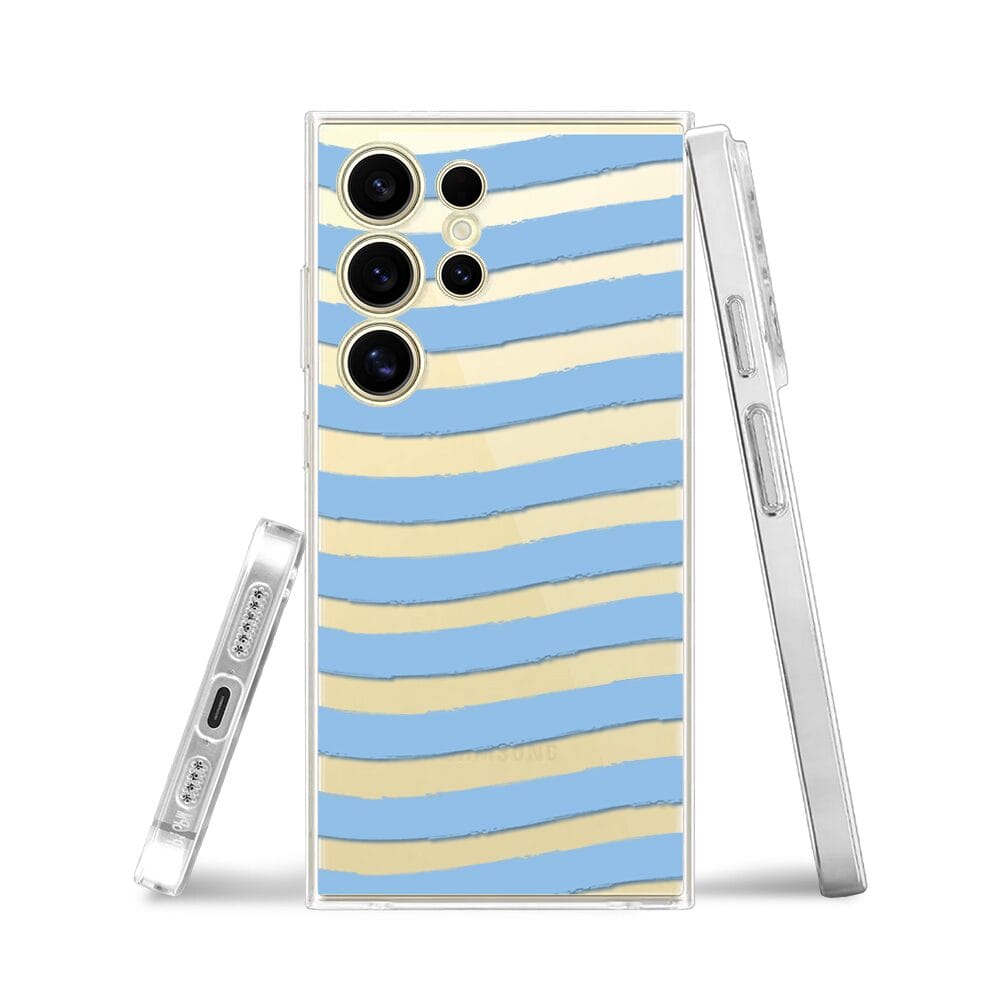 Etui do Samsung Galaxy S24 Ultra przeźroczyste, silikonowe Flexi, fale morskie - obrazek 3